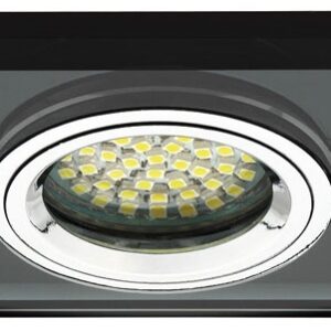 Faretto Incasso Vetro Nero Diam 90x90 MORTA CT-DSL50-B